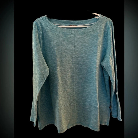 Talbots turquoise boat neck pullover - Picture 1 of 9